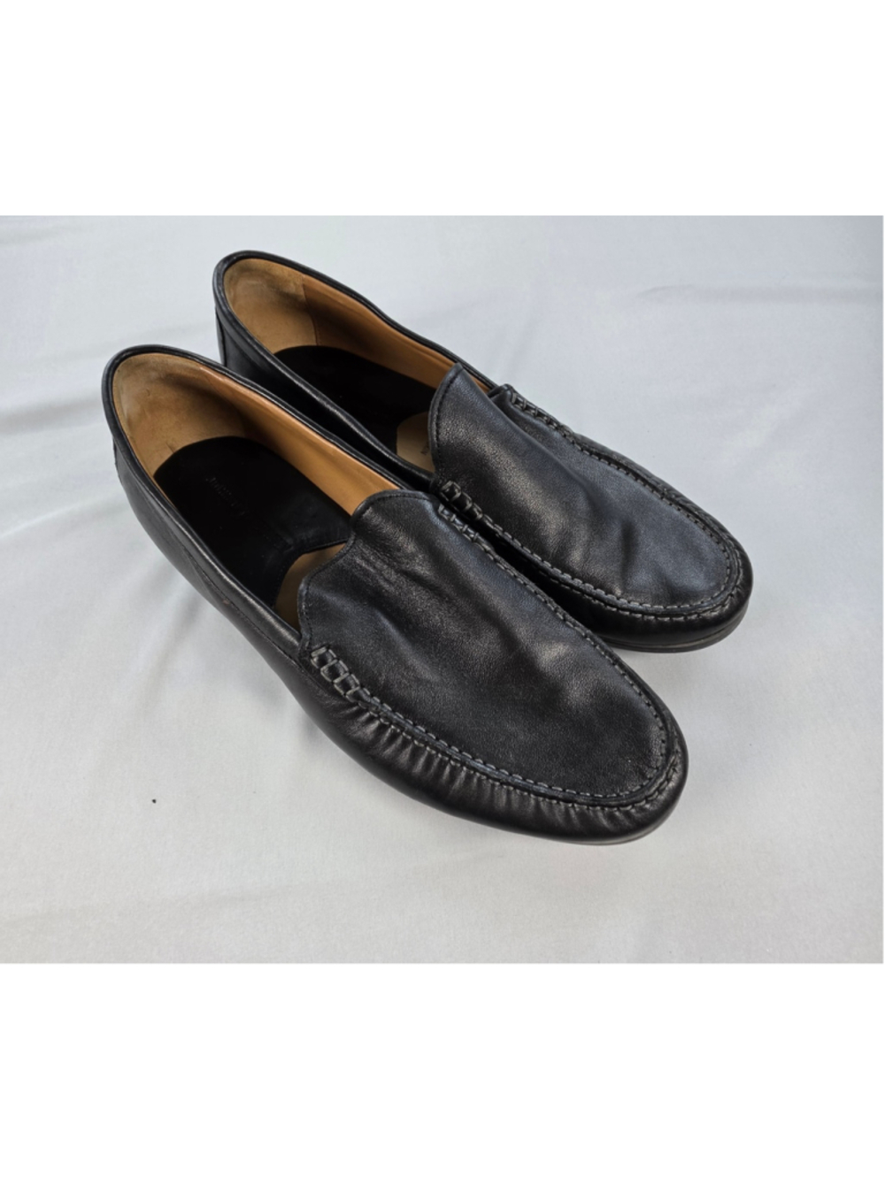 Johnston & Murphy Cresswell 20-8471 Loafers Men 9.5 M Black Sheepskin Leather